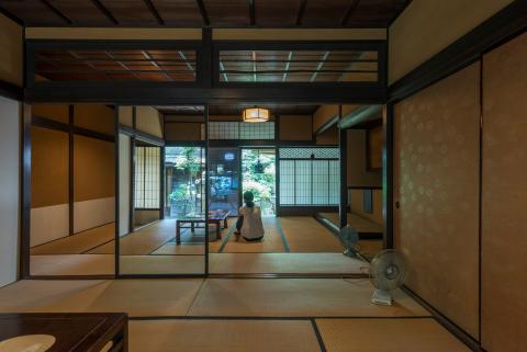 A photograph taken inside a traditional Japanese home.