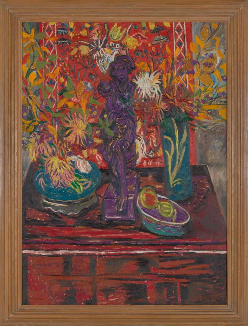 Artwork St John of the Cross with flowers this artwork made of Oil on canvas, created in 1952-01-01