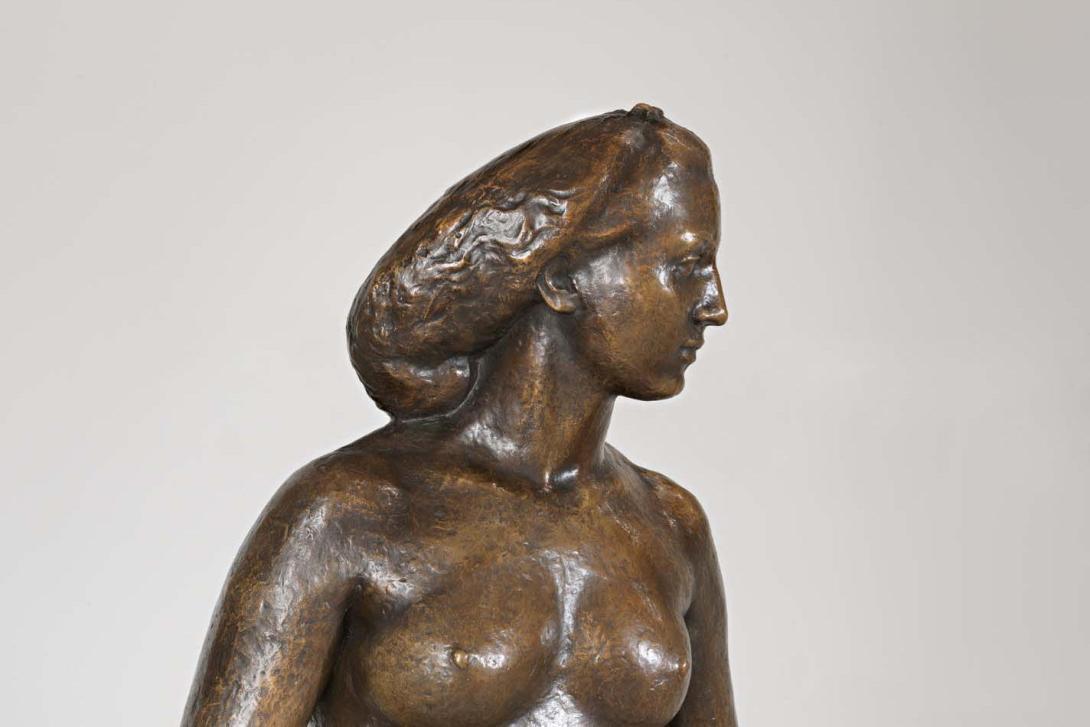 Daphne Mayo’s Susannah (detail) 1946, cast 1995 photographed for ‘Let There Be Sculpture’, QAG, January 2012 / © Surf Lifesaving Foundation and The United Church in Australia Property Trust (Q.) / Photograph: R Fulton, QAGOMA