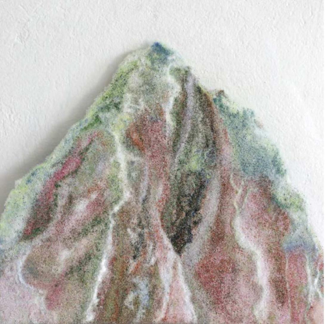 Artwork Majestic Mountains and Expansive Rivers 4 this artwork made of Gemstone on acrylic 