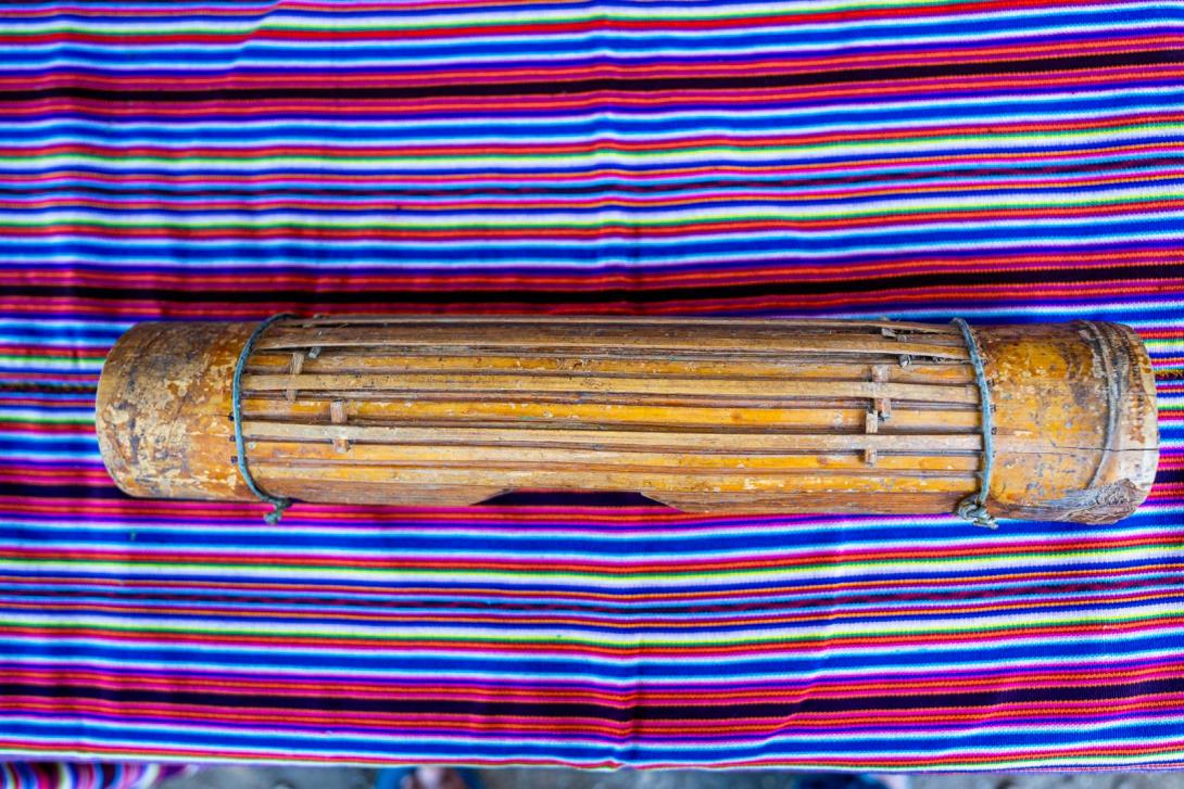 Artwork Lakadou (bamboo instrument)  this artwork made of Bamboo and metal tie