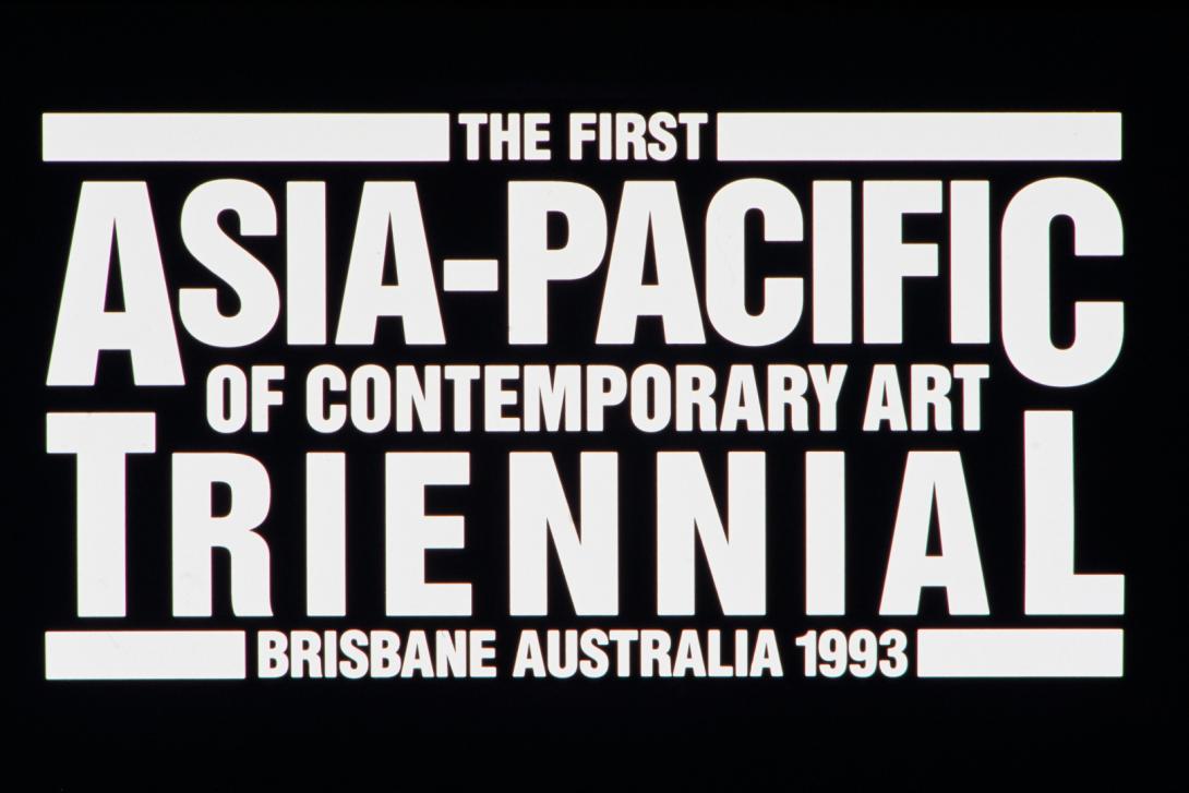 The logo of the The first Asia-Pacific Triennial Queensland Art Gallery 1993