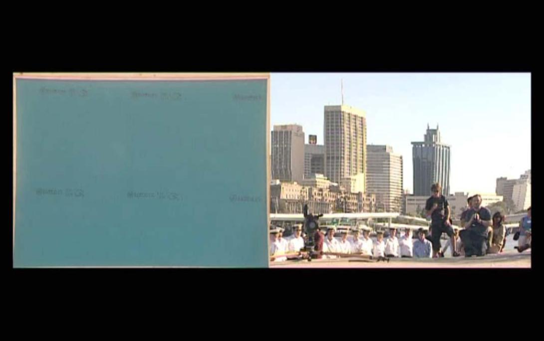 Song Dong / China b.1966 / Walking through the mirror (still) 2002 / Mini DV: 1:52 minutes, colour, stereo / Gift of the artist through the Queensland Art Gallery Foundation 2003 / © The artist