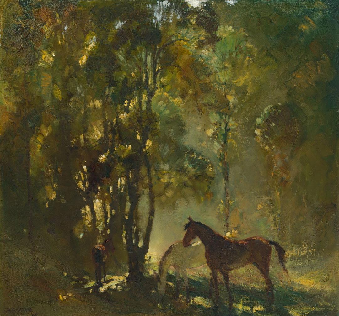 Artwork Julien, Jasmine and the foal this artwork made of Oil on canvas on plywood, created in 1941-01-01
