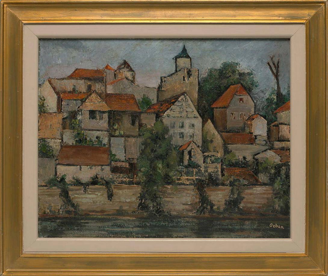 Artwork A village on the river this artwork made of Oil on canvas, created in 1925-01-01