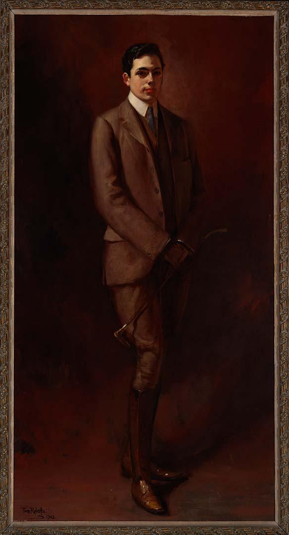 Artwork Portrait of Captain Neil McEacharn as a young man this artwork made of Oil on canvas, created in 1903-01-01