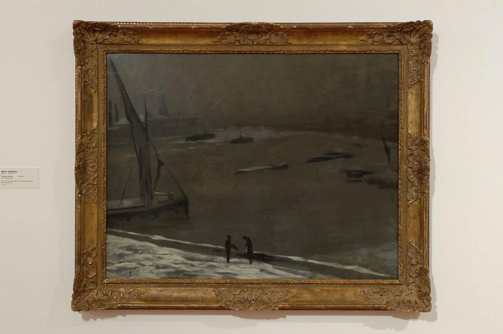 Artwork Thames, winter this artwork made of Oil on cotton canvas, created in 1930-01-01