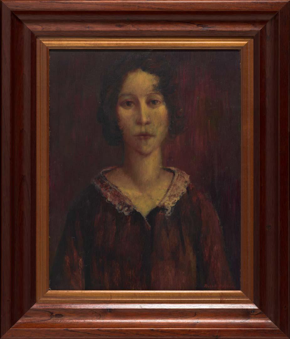 Artwork Portrait of a girl this artwork made of Oil on canvas, created in 1955-01-01
