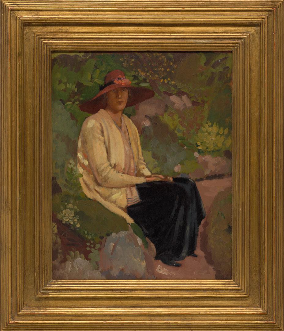 Artwork The yellow coat this artwork made of Oil on wood panel, created in 1905-01-01