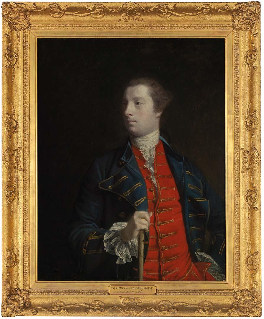 Artwork Portrait of Aneas Mackay of Ravenhead House this artwork made of Oil on canvas, created in 1765-01-01