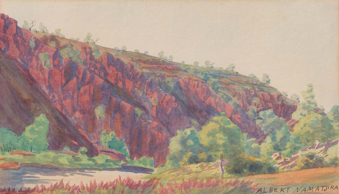 Artwork Twa-tarra this artwork made of Watercolour over pencil on smooth cream wove paper, created in 1938-01-01