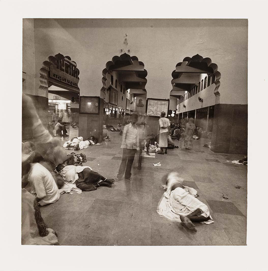 Artwork Jaipur Railway Station this artwork made of Gelatin silver photograph, toned on paper, created in 1977-01-01