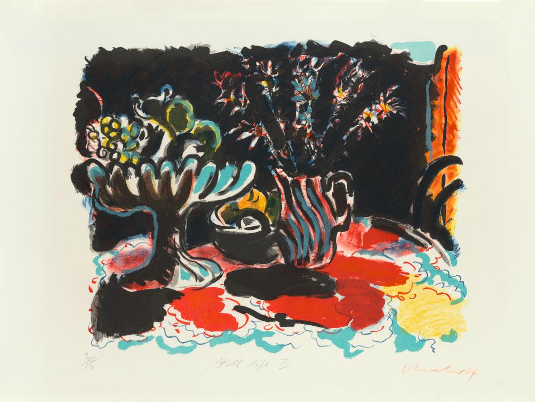 Artwork Still life III this artwork made of Colour lithograph on thick wove paper, created in 1984-01-01