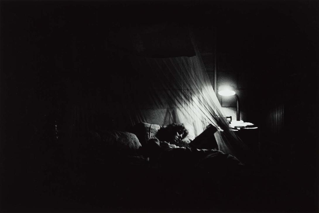 Artwork 30 December 1986, Murray Upper - Sue was reading in bed (from 'Journeys north' portfolio) this artwork made of Gelatin silver photograph on paper, created in 1986-01-01