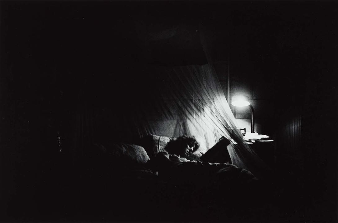 Artwork 30 December 1986, Murray Upper - Sue was reading in bed (from 'Journeys north' portfolio) this artwork made of Gelatin silver photograph on paper, created in 1986-01-01