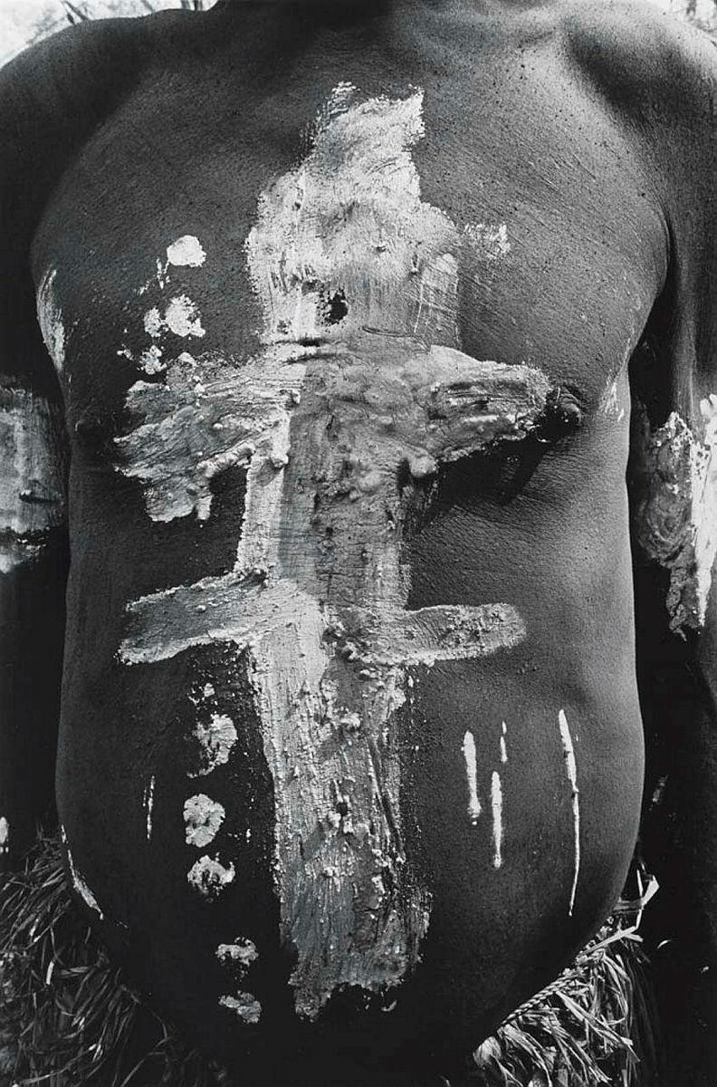 Artwork Man's body, Laura Dance Festival, Cape York (from 'Journeys north' portfolio) this artwork made of Gelatin silver photograph on paper, created in 1986-01-01