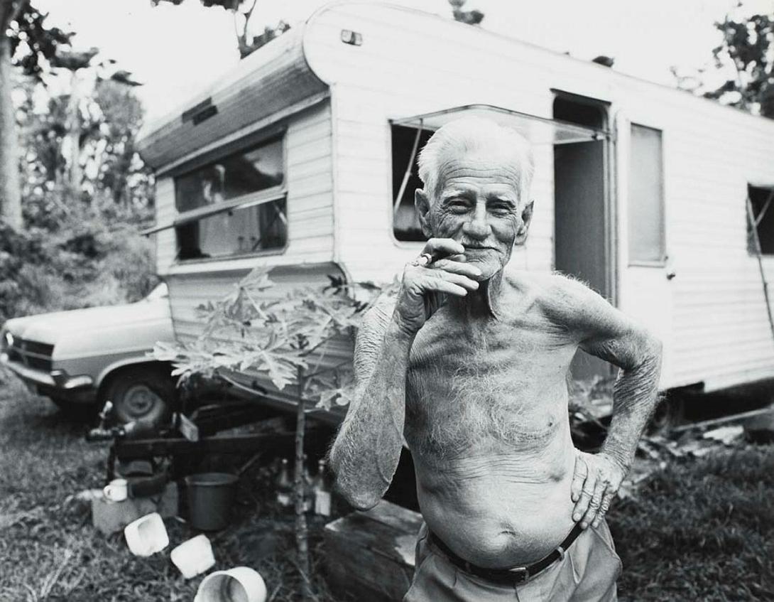 Artwork Herbie Harold Adams, retired boxer, gold miner, Clump Point (from 'Journeys north' portfolio) this artwork made of Gelatin silver photograph on paper, created in 1986-01-01