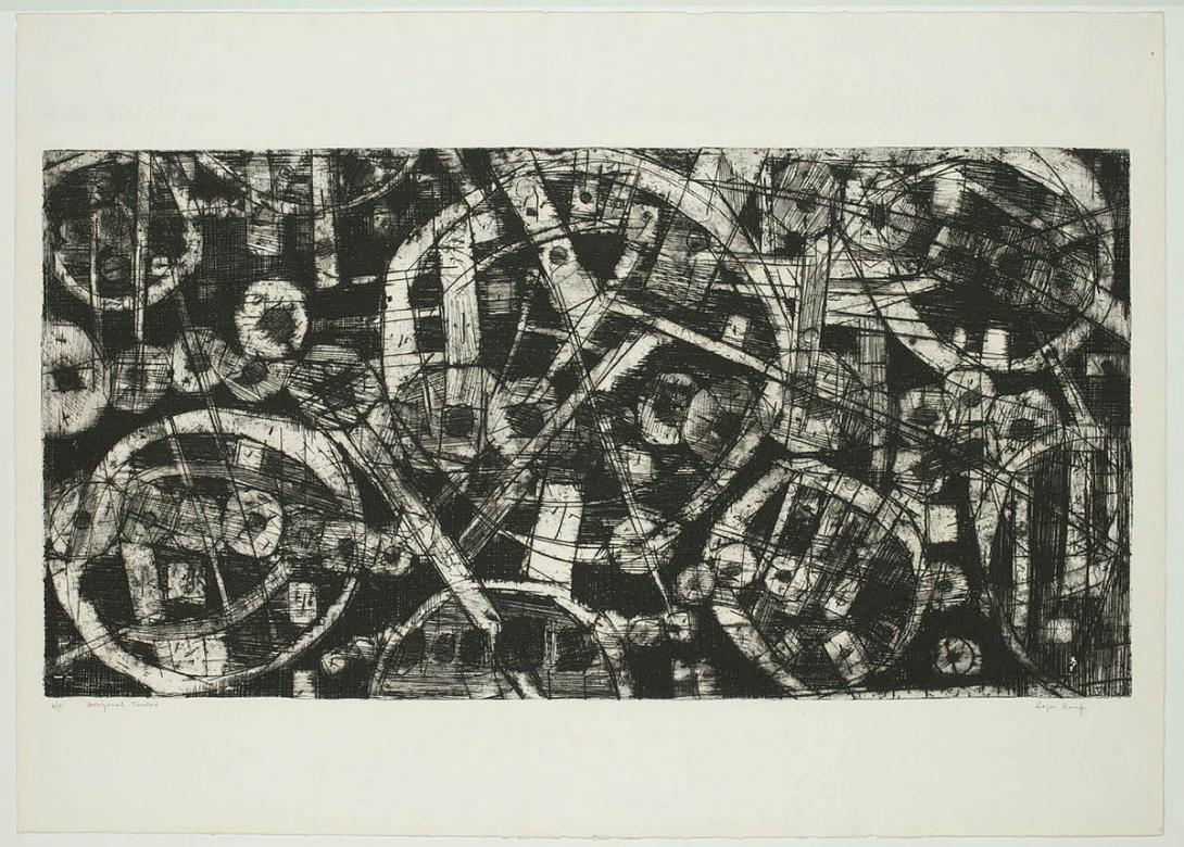 Artwork Horizontal 12 this artwork made of Etching on thick wove paper, created in 1970-01-01