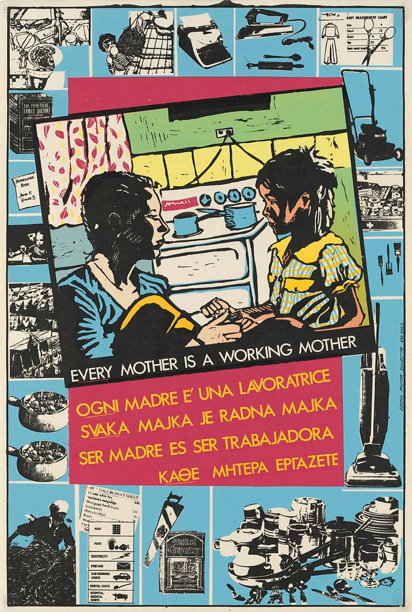Artwork Every mother is a working mother this artwork made of Screenprint on wove paper, created in 1981-01-01