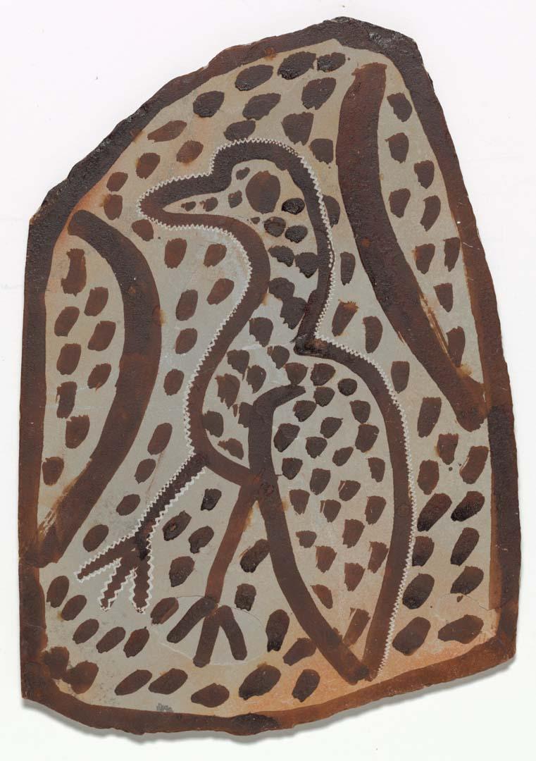 Artwork Decorated slate:  (Bird) this artwork made of Natural earth pigments on slate, created in 1989-01-01