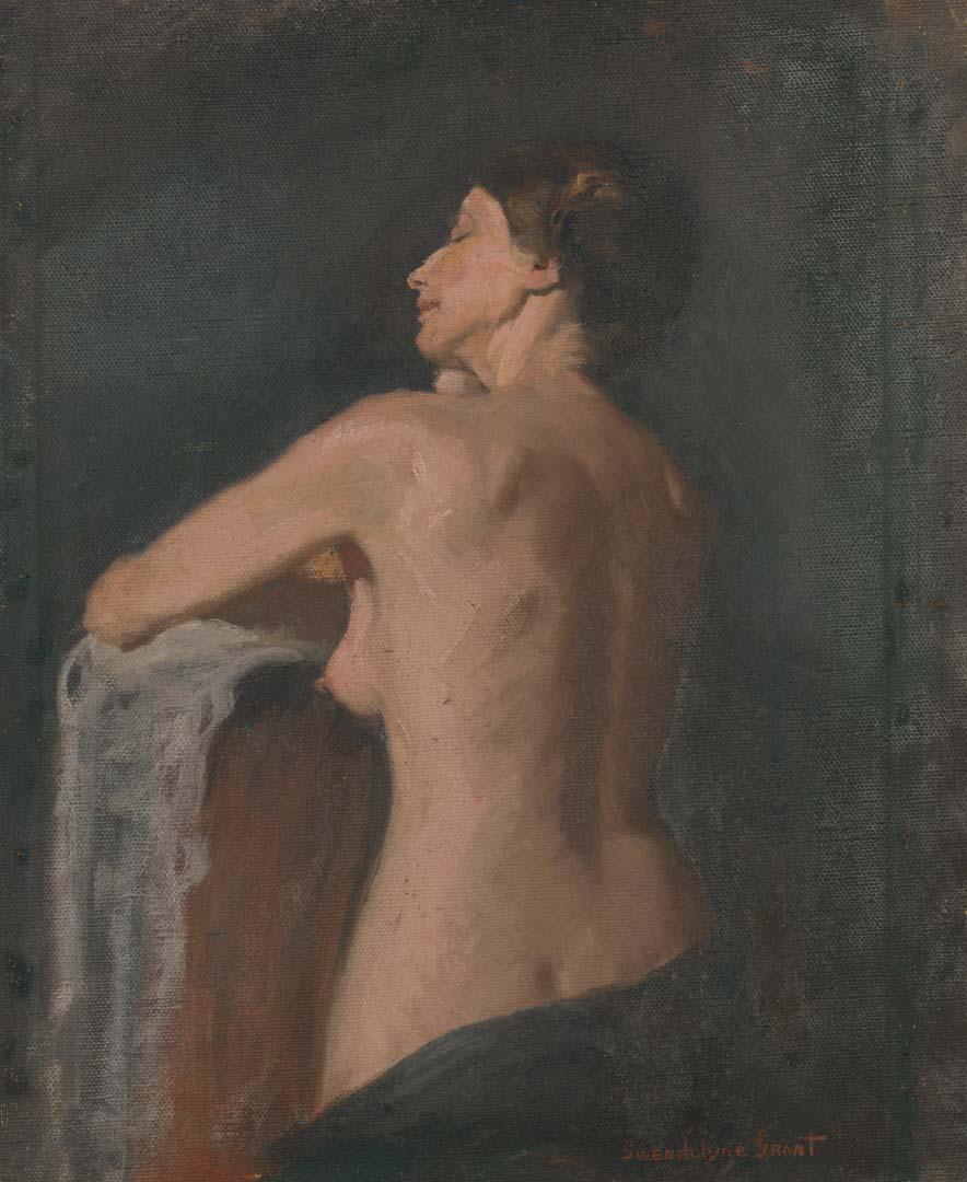 Artwork Standing nude (Self-portrait) this artwork made of Oil on canvas, created in 1918-01-01