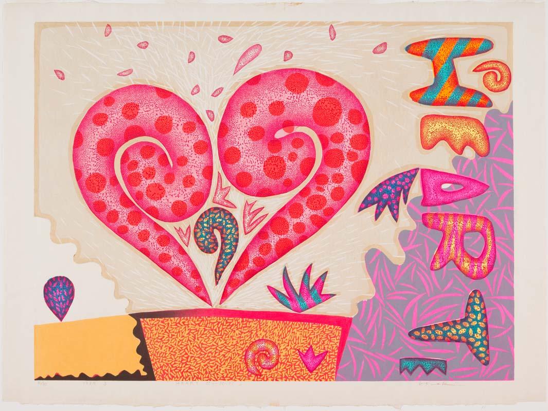 Artwork Heart ... this artwork made of Colour woodblock print on paper, created in 1984-01-01
