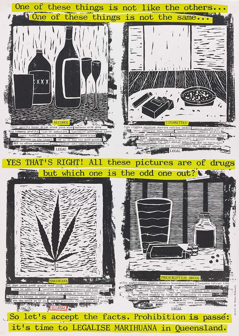 Artwork Prohibition is passé this artwork made of Screenprint on paper, created in 1991-01-01