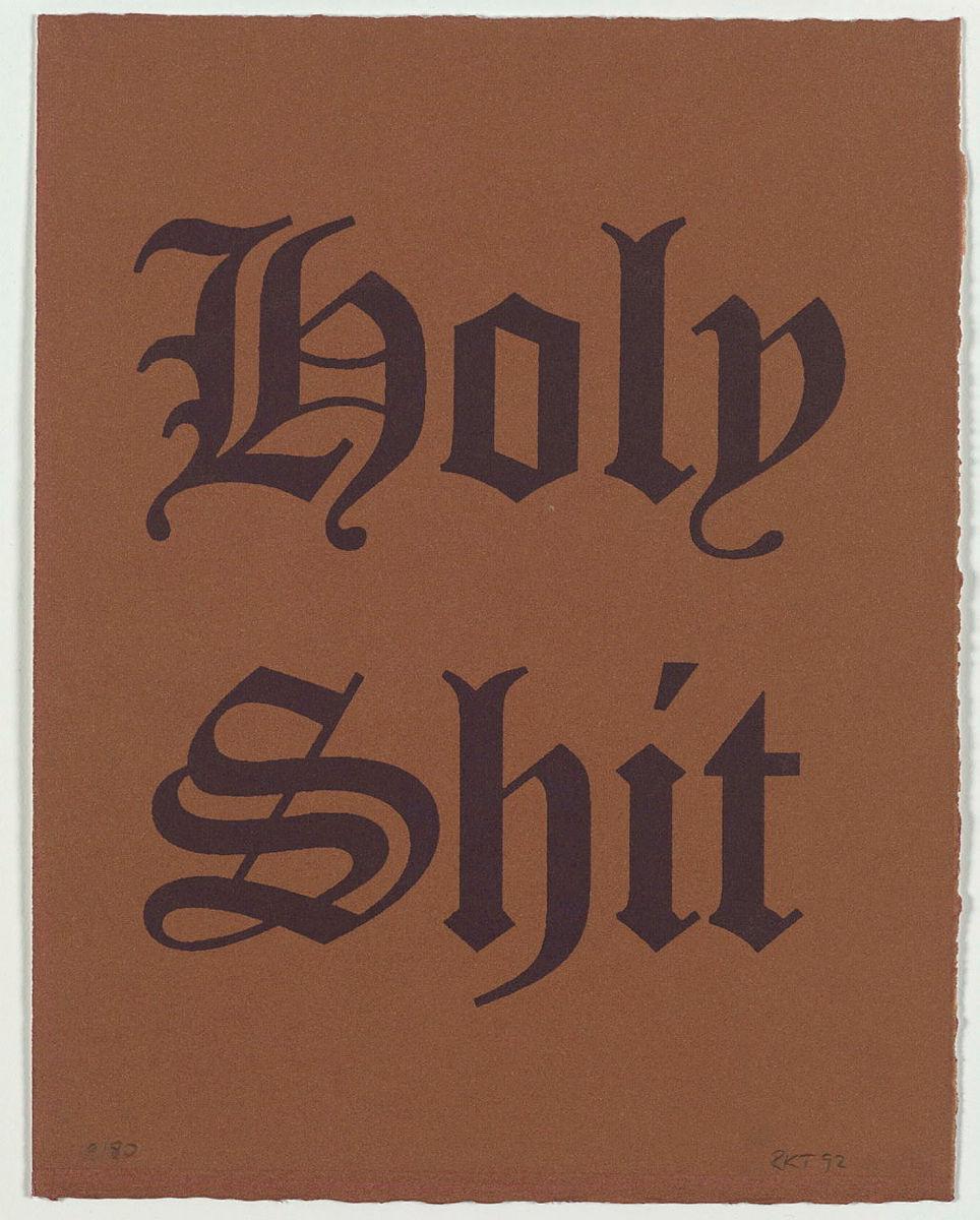 Artwork Holy shit (from 'The Sydney Morning volume III' series) this artwork made of Screenprint on paper, created in 1992-01-01