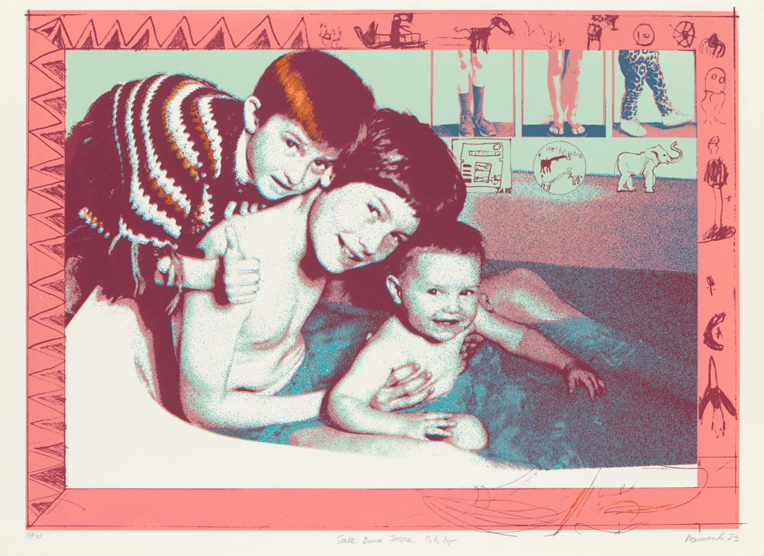 Artwork Jake, Bruno, Jessie, 11, 6, 1 yr (from 'Kids' series) this artwork made of Photo-screenprint on paper, created in 1983-01-01