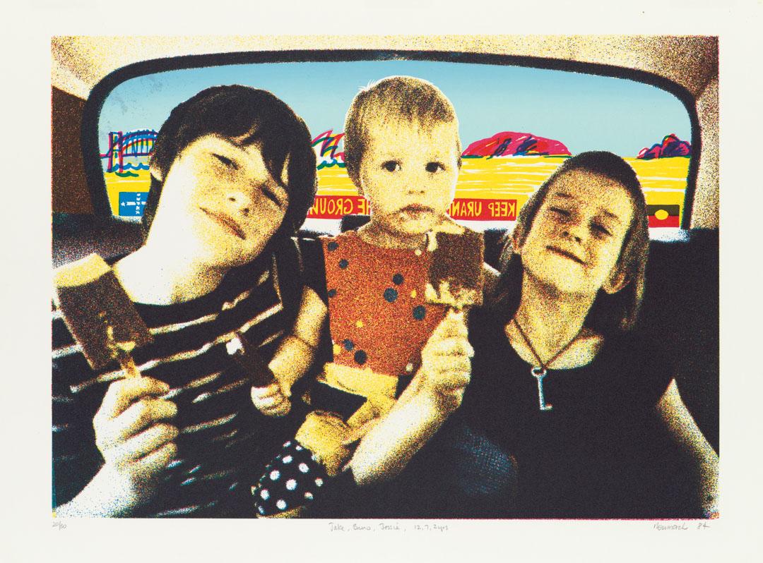 Artwork Jake, Bruno, Jessie, 12, 7, 2 years (from 'Kids' series) this artwork made of Photo-screenprint on paper, created in 1984-01-01