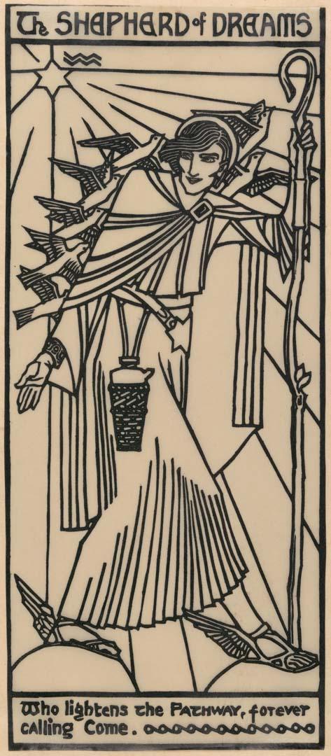 Artwork The shepherd of dreams (from 'The Great Breath' portfolio) this artwork made of Linocut on paper, created in 1932-01-01