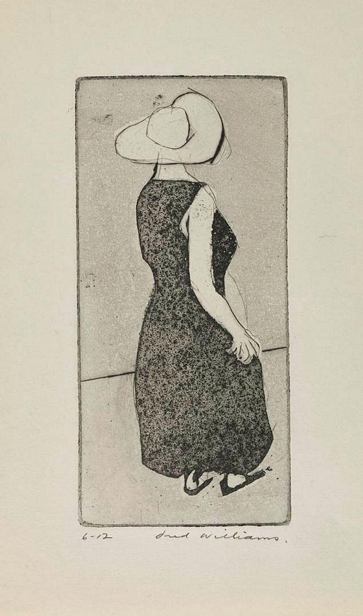 Artwork Lady (from 'Music hall' series) this artwork made of Etching, aquatint and drypoint on paper, created in 1956-01-01
