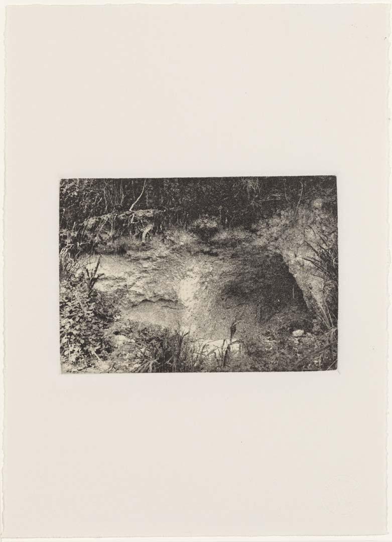 Artwork Jaruco Caves (Cueva del Aguila) (from 'Esculturas Rupestres' (Rupestrian sculpture) portfolio) this artwork made of Photo-etching on chine collé on Arches cover paper, created in 1982-01-01