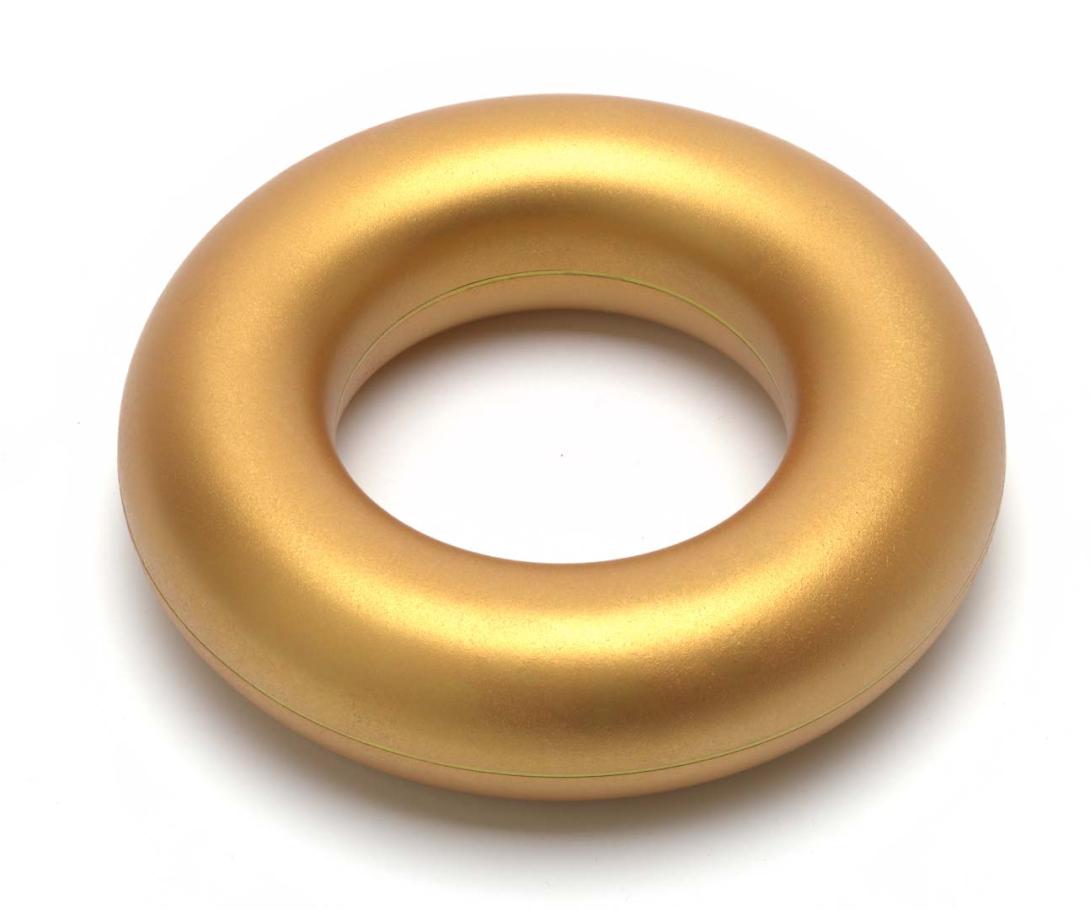 Artwork Doughnut bracelet (from 'Way past real' series) this artwork made of Aluminium and gold dust, created in 1994-01-01