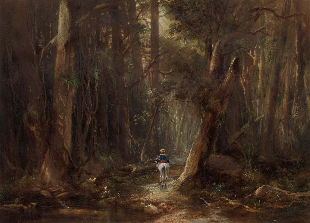 Artwork Forest, Cunningham's Gap this artwork made of Watercolour on paper, created in 1856-01-01