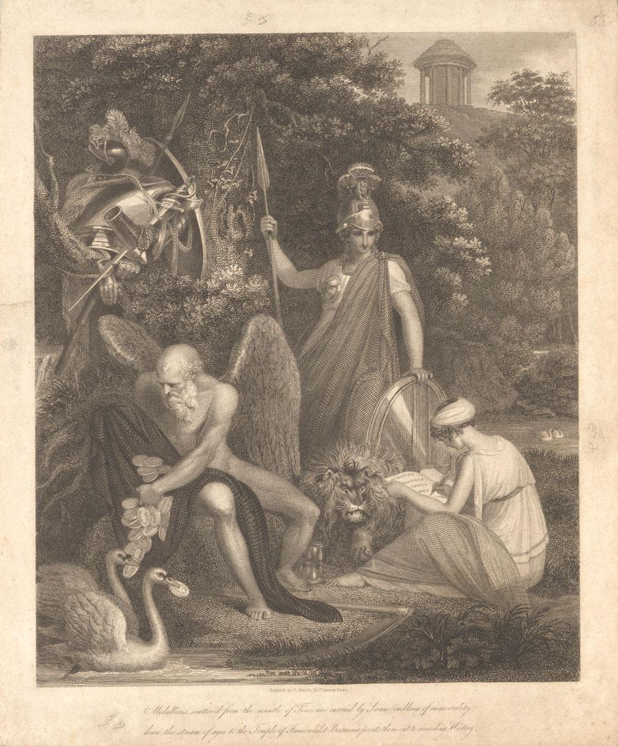 Artwork (Recording history) (idyllic conception) this artwork made of Engraving on paper, created in 1742-01-01