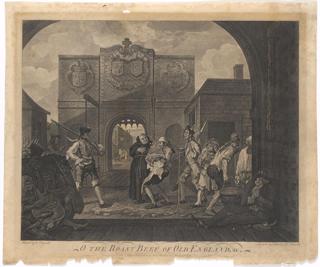Artwork The roast beef of Old England this artwork made of Engraving on paper, created in 1749-01-01