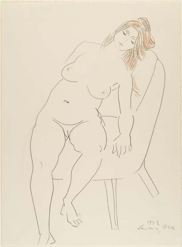 Artwork Seated nude this artwork made of Pencil on paper, created in 1972-01-01