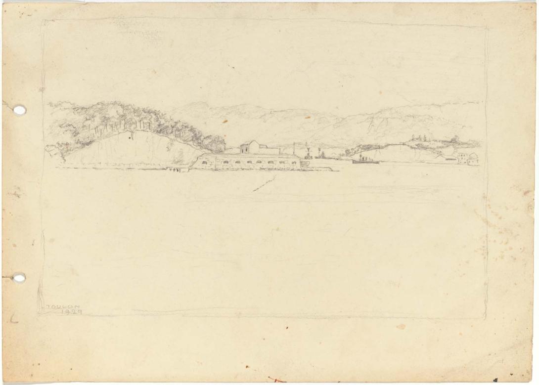 Artwork Toulon this artwork made of Pencil on cream wove paper
on cream wove paper, created in 1929-01-01