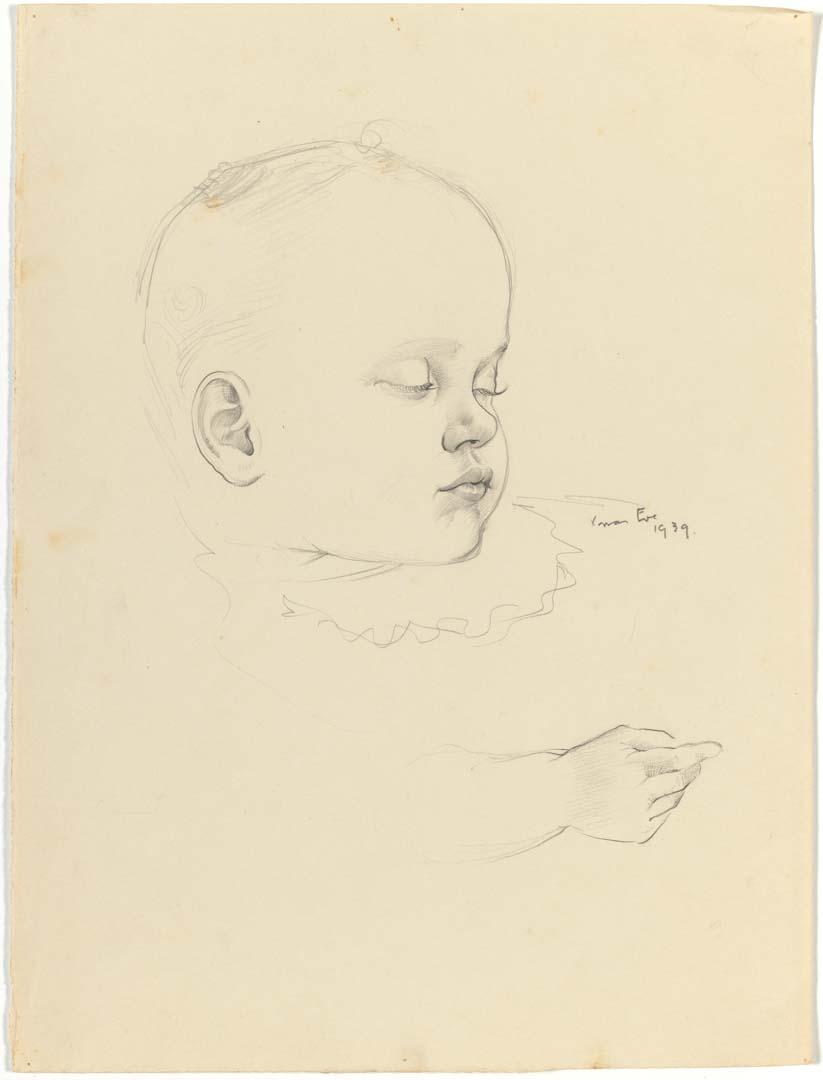 Artwork (Head of a baby) this artwork made of Pencil on cream wove paper
on cream wove paper, created in 1939-01-01