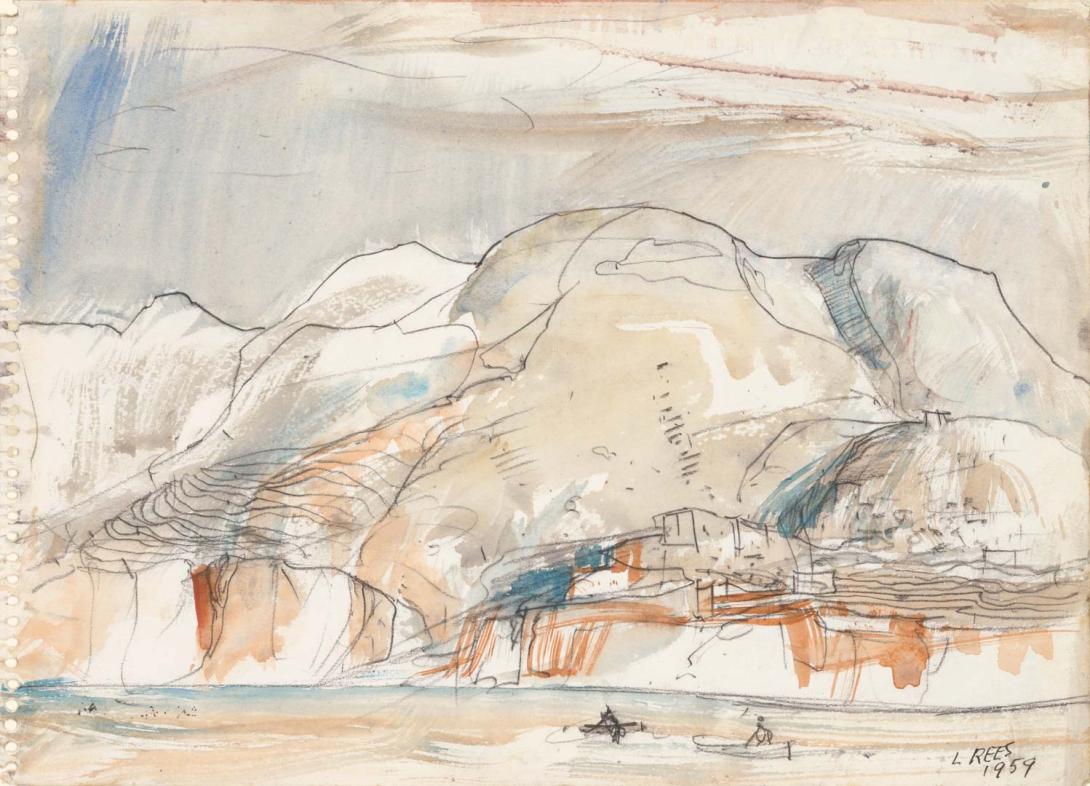 Artwork Calabria this artwork made of Carbon pencil and watercolour on wove paper, created in 1959-01-01