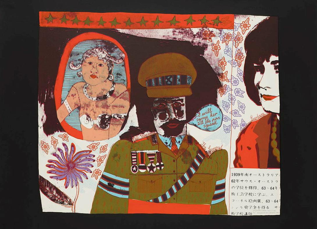 Artwork The General and Mata Hari and me this artwork made of Screenprint on wove paper, created in 1977-01-01