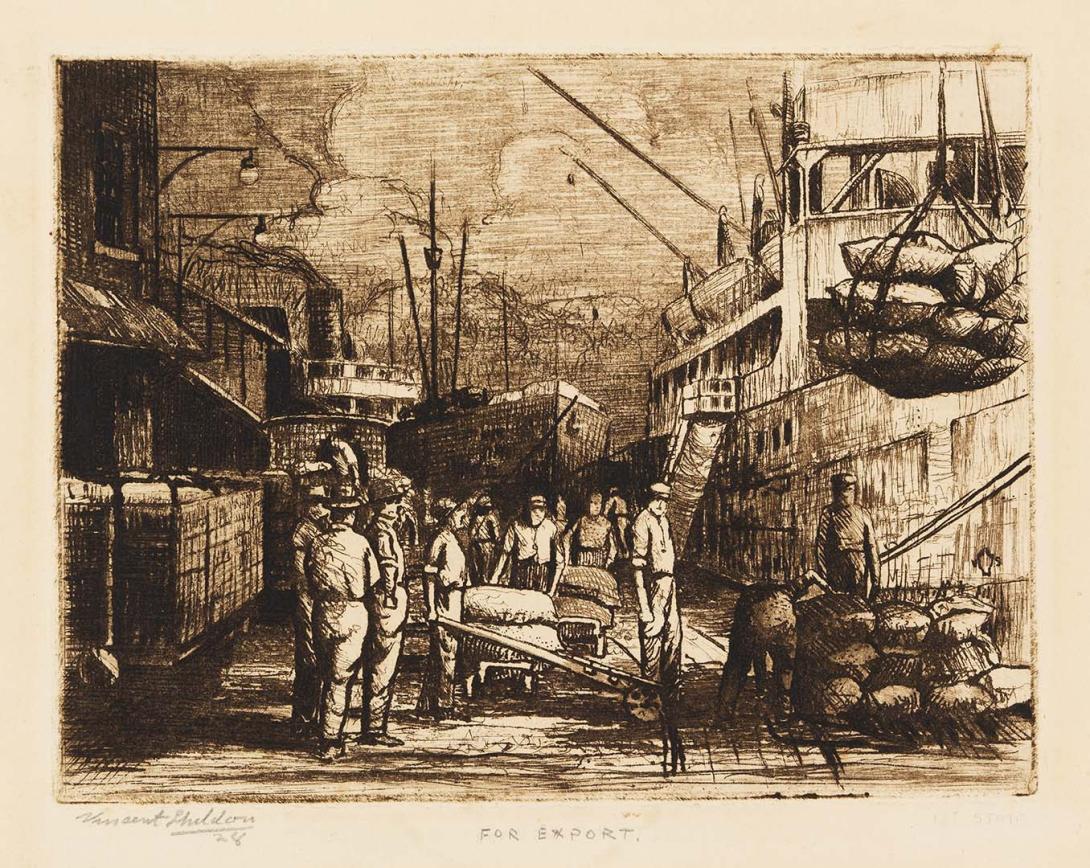 Artwork For export this artwork made of Etching on cream wove paper, created in 1928-01-01