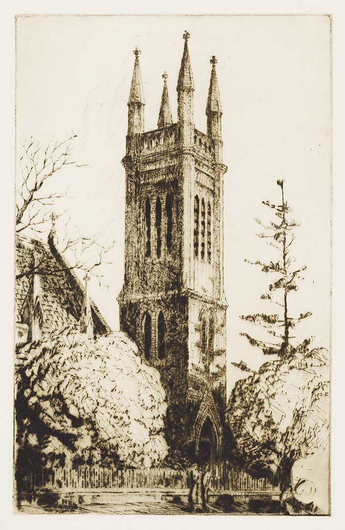 Artwork Old St Andrew's this artwork made of Drypoint on off-white wove paper, created in 1932-01-01