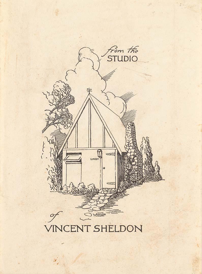Artwork From the studio of Vincent Sheldon this artwork made of Pen and ink on thick cream wove paper
