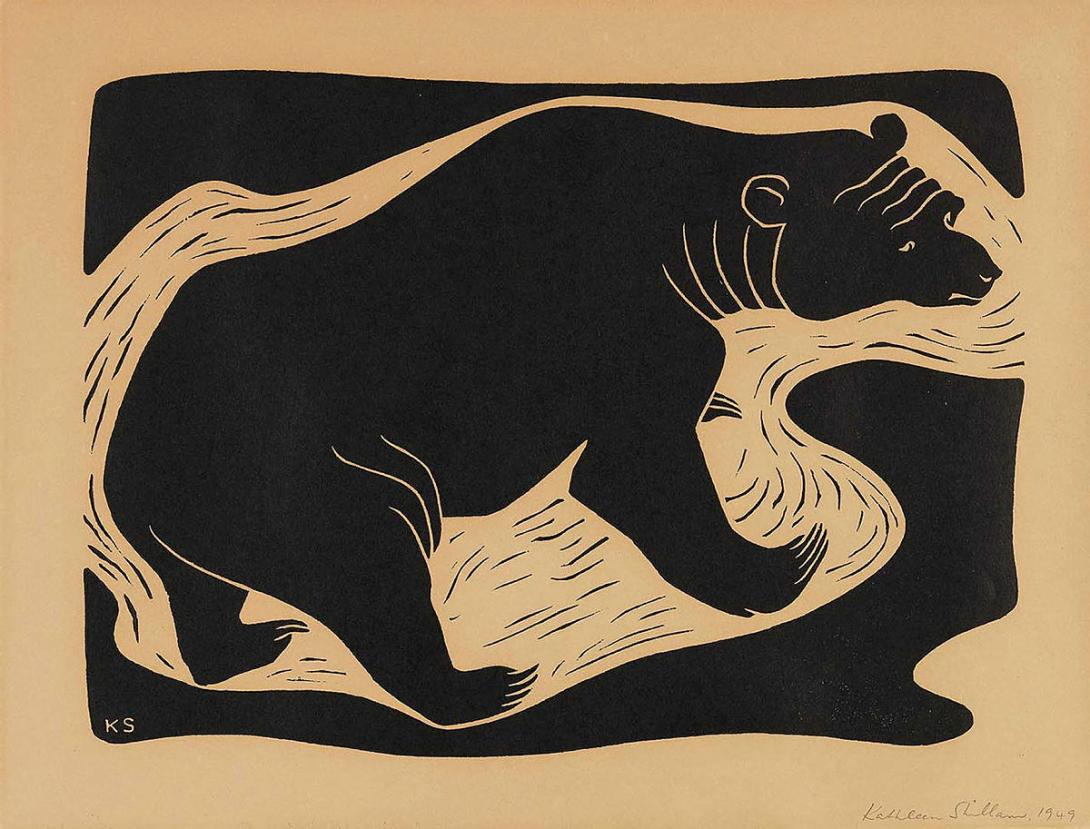 Artwork Bear this artwork made of Linocut on paper, created in 1949-01-01