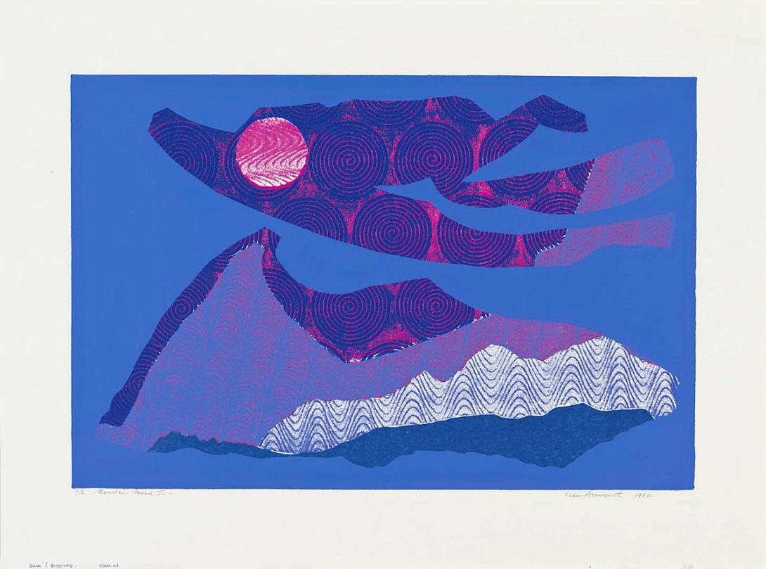 Artwork Mountain mood I this artwork made of Screenprint on wove paper, created in 1980-01-01