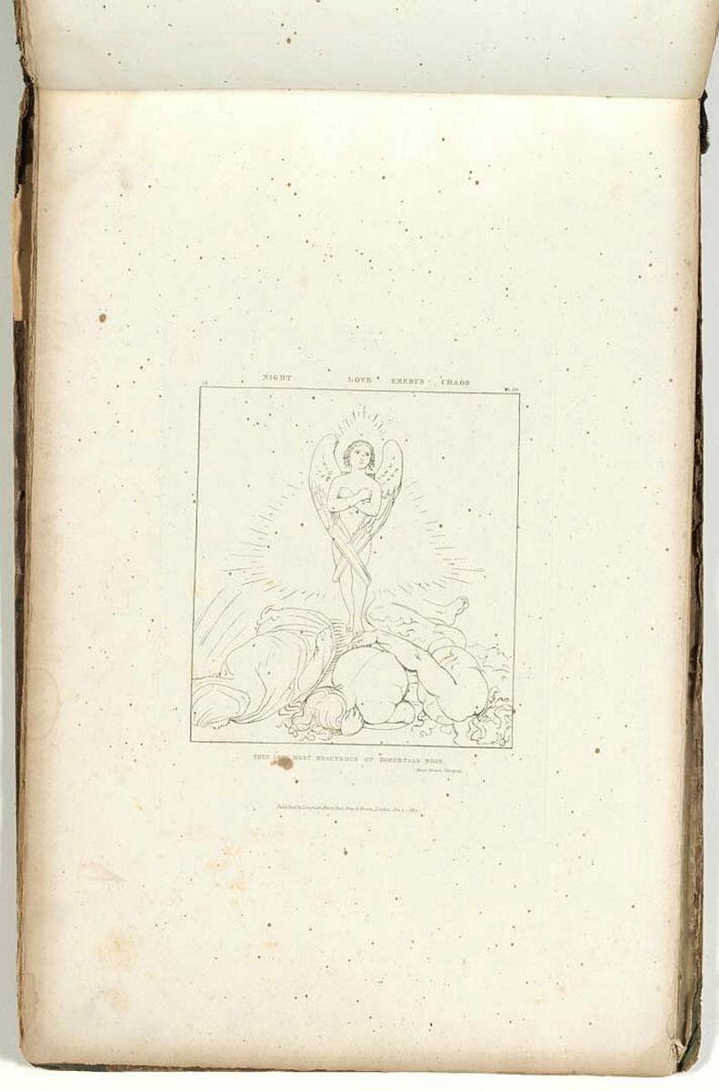 Artwork Compositions from the Works, Days and Theogony of Hesiod;  designed by John Flaxman, engraved by William Blake this artwork made of Book with 39 leaves containing 37 compositions, occupying 37 leaves; engraving on paper, created in 1817-01-01