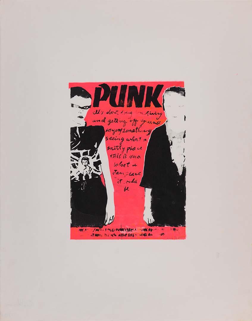 Artwork Punk this artwork made of Screenprint, printed in colour, from multiple stencils