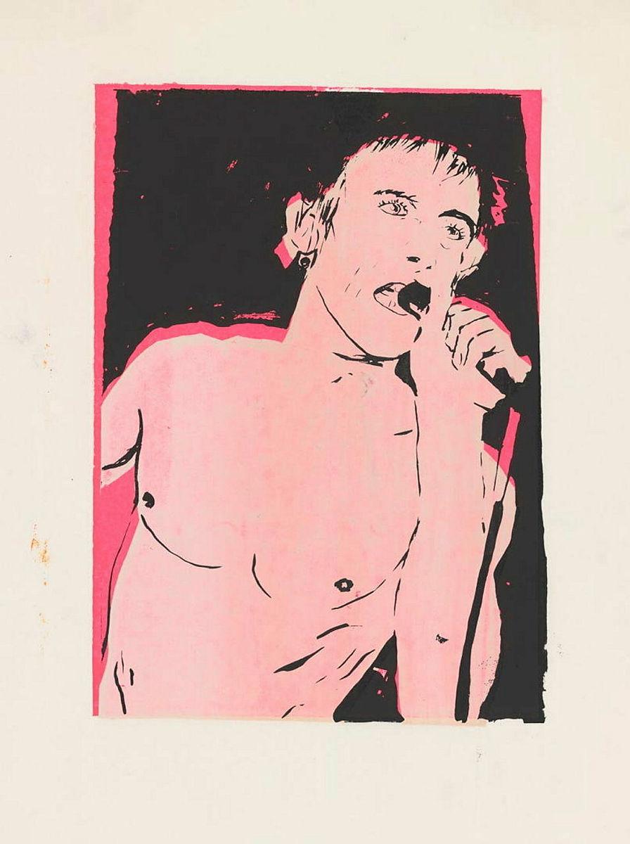 Artwork Iggy Pop this artwork made of Screenprint, printed in colour, from multiple stencils on paper, created in 1979-01-01